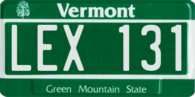 VT license plate LEX131