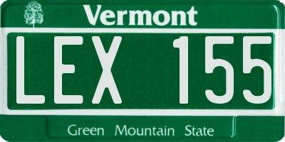 VT license plate LEX155