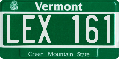 VT license plate LEX161