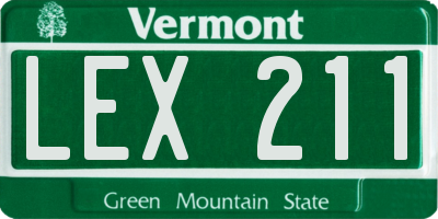 VT license plate LEX211