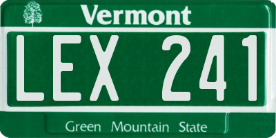 VT license plate LEX241