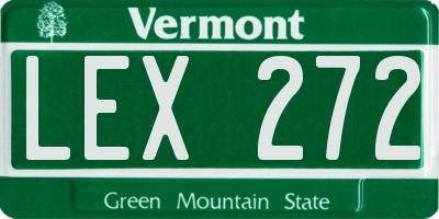 VT license plate LEX272