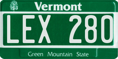 VT license plate LEX280