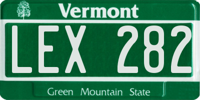 VT license plate LEX282