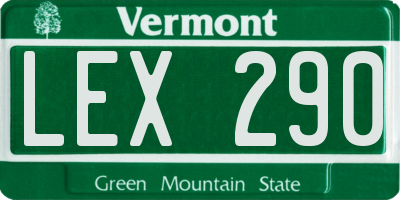VT license plate LEX290
