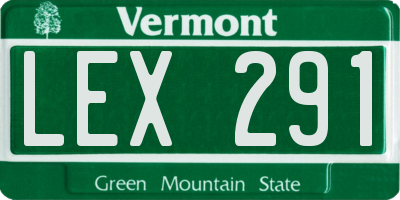 VT license plate LEX291