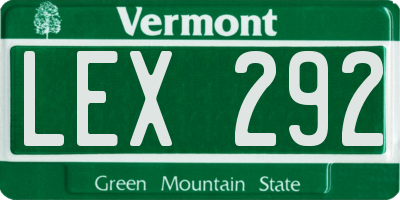 VT license plate LEX292