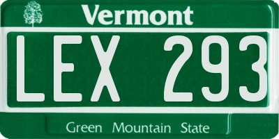 VT license plate LEX293
