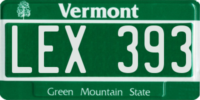 VT license plate LEX393