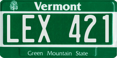VT license plate LEX421