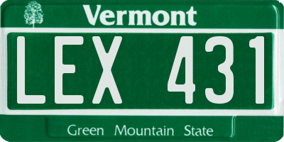 VT license plate LEX431
