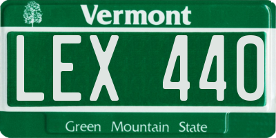 VT license plate LEX440