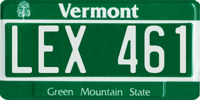 VT license plate LEX461