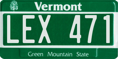 VT license plate LEX471