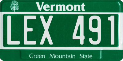 VT license plate LEX491