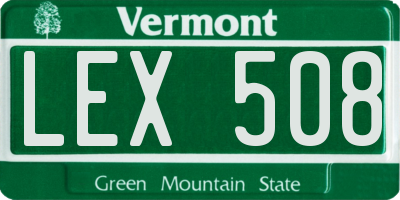 VT license plate LEX508