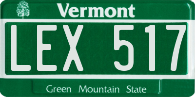 VT license plate LEX517