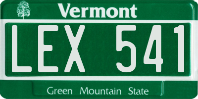 VT license plate LEX541