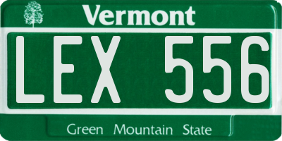 VT license plate LEX556