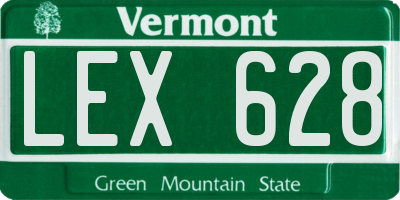 VT license plate LEX628