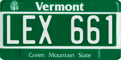 VT license plate LEX661