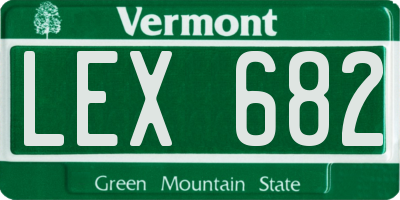 VT license plate LEX682