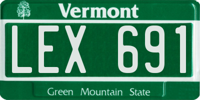 VT license plate LEX691