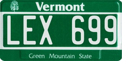 VT license plate LEX699
