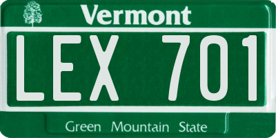 VT license plate LEX701
