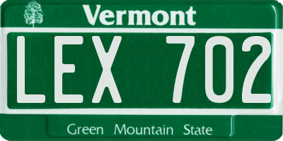 VT license plate LEX702