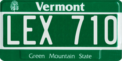 VT license plate LEX710