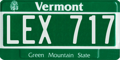 VT license plate LEX717