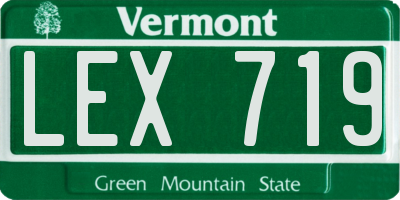 VT license plate LEX719