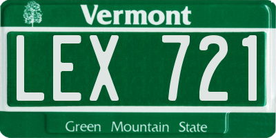 VT license plate LEX721