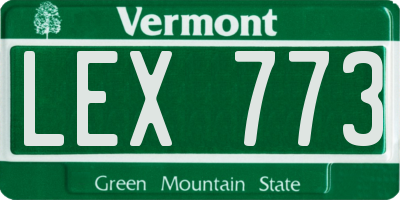 VT license plate LEX773