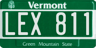 VT license plate LEX811