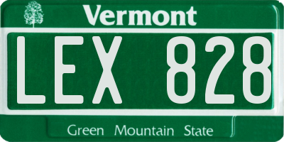 VT license plate LEX828