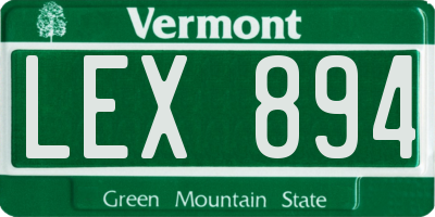 VT license plate LEX894
