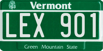 VT license plate LEX901