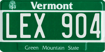 VT license plate LEX904