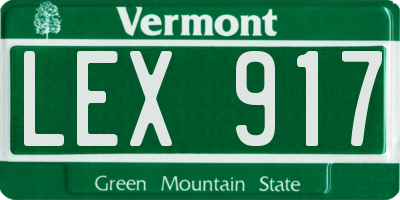 VT license plate LEX917