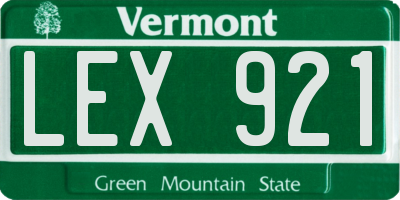 VT license plate LEX921