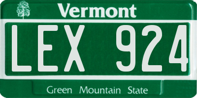 VT license plate LEX924