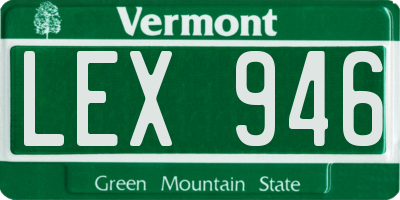 VT license plate LEX946