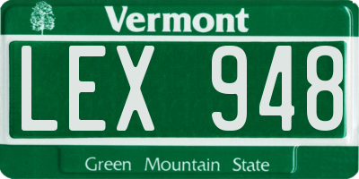 VT license plate LEX948