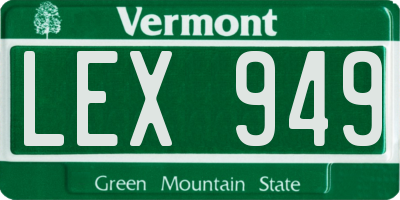 VT license plate LEX949