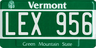 VT license plate LEX956