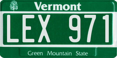 VT license plate LEX971