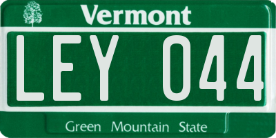 VT license plate LEY044