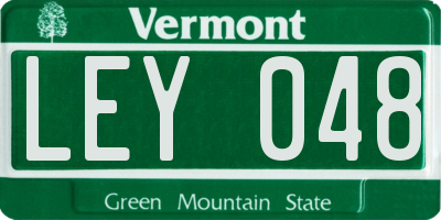 VT license plate LEY048